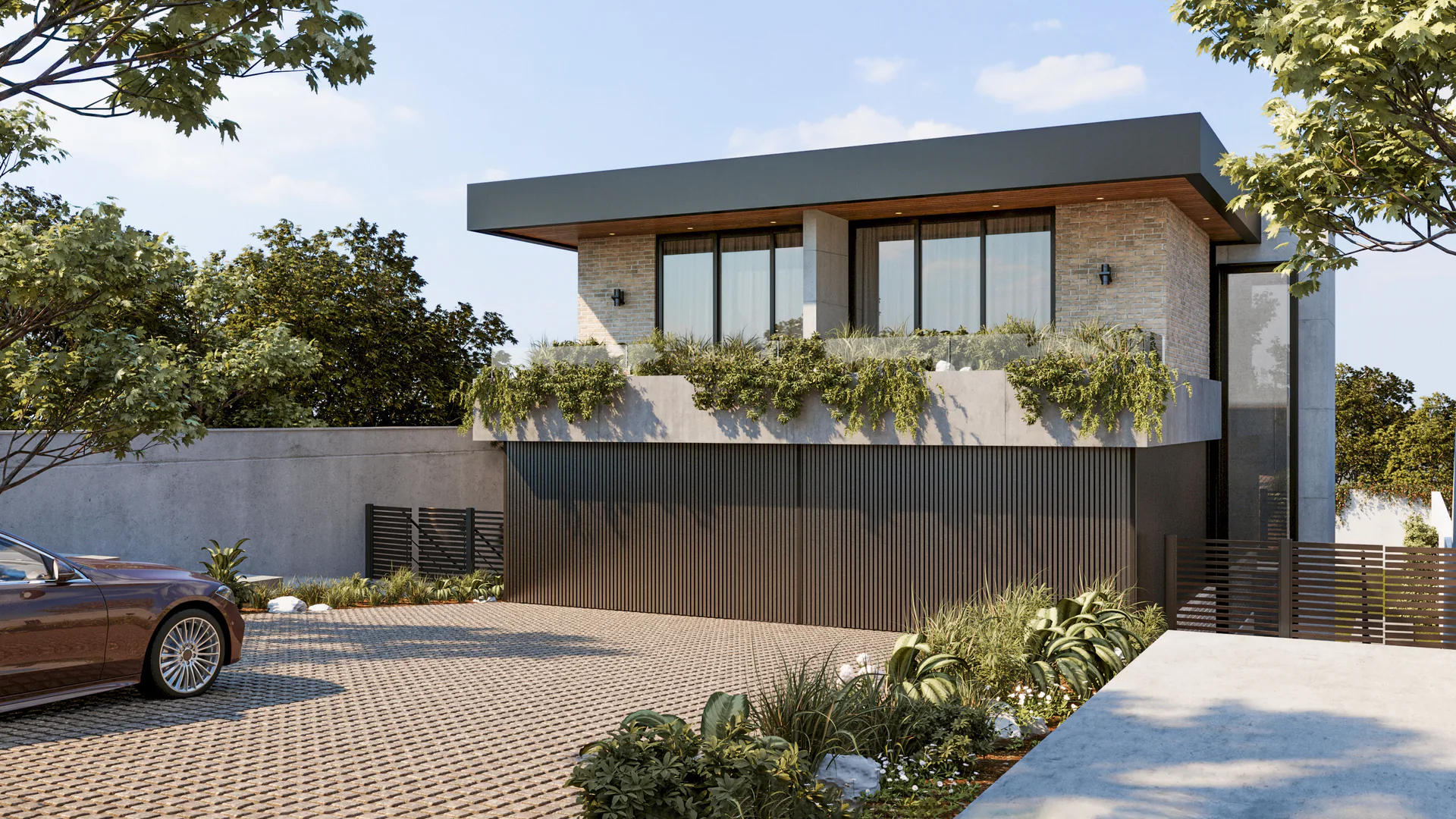 Casa campestre — vista frontal