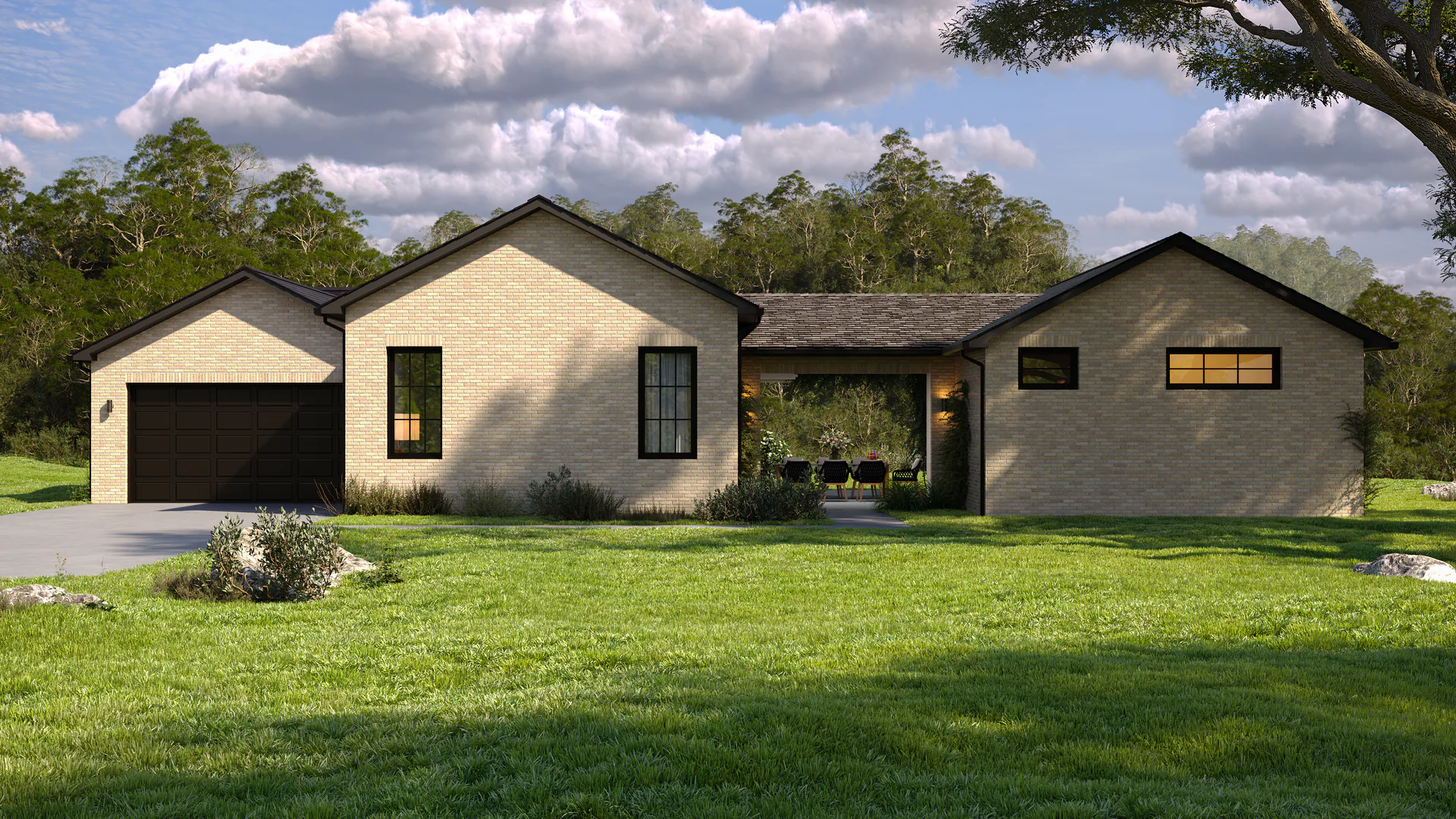 Casa de campo — vista frontal
