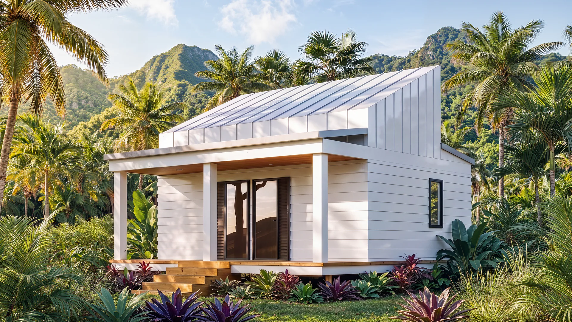 Módulo 2 — casa prefabricada, vista exterior